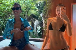 Někdo se chlubí stromečkem a výzdobou, Dua Lipa figurou: Titěrné bikiny musela hlídat, aby zůstaly na svém místě - Super.cz