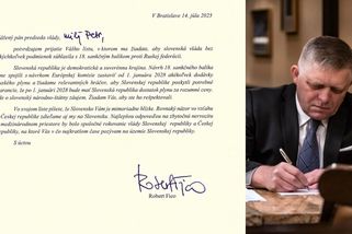 Milý Petře, Slovensko je suverénní země, píše Fico Fialovi - Novinky