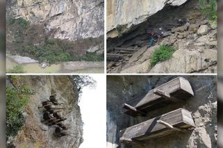 Vědci našli potomky dávného čínského etnika Bo. Pomohly jim v tom tajemné rakve zavěšené na skalních stěnách - Novinky