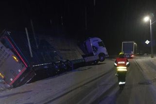 Na Vysočině uvíznul v příkopu kamion s dobytkem - Novinky