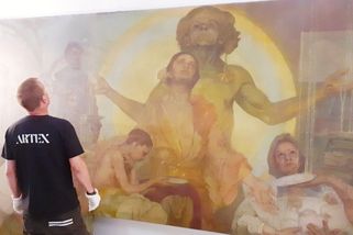 Velkoformátový obraz Alfonse Muchy je po restaurování k vidění v mosteckém muzeu - Novinky