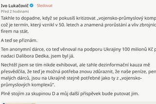Sto milionů na podporu Ukrajiny daroval majitel Seznamu Ivo Lukačovič - Novinky
