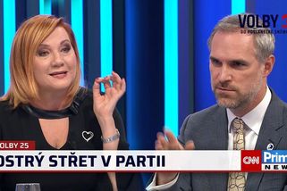 Ostrý střet v Partii: Jste jak medvídek na klíček, řekla Schillerová Hřibovi. Ten vytáhl fotky | CNN Prima News