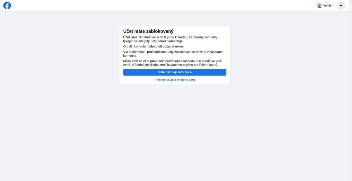 Cenzura na Facebooku funguje, aneb blokace bez možnosti odvolání