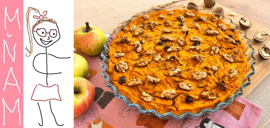 143. Recept: Fitness dýňový koláč s vlašskými ořechy a tonka boby - Samorostka Šarlatová