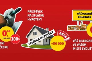 PENNY opět šokuje v letáku: Transplantace vlasů za 100 000 Kč, splátka hypotéky a vlastní mega billboard