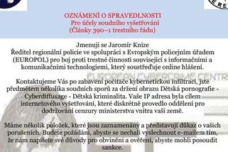 Míříte na seznam sexuálních delikventů. Policie varuje před falešným e-mailem - Novinky