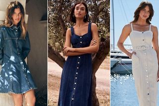 22 nejstylovějších džínových šatů: Jarním kolekcím dominují krátké délky a pouzdrové střihy - Proženy.cz