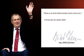 Přišla zpráva od Zemana. Omlouvám se za dehonestující výrok, napsal - Seznam Zprávy
