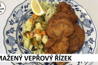 Smažený vepřový řízek s přírodním bramborovým salátem | Dnes Vaří Děda