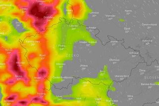 Česko zasáhnou silné bouřky s krupobitím a přívalovým deštěm, varovali meteorologové - Novinky