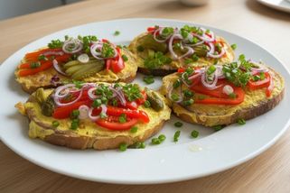 Pamatujete na smaženky z bufetu? Chleba ve vajíčku, kousek sýra a dávka cibule s hořčicí! Přesně tak chutnala rychlá svačina na stojáka