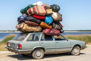 Po dálnici v Itálii jelo neuvěřitelně naložené osobní auto. Šokovaní řidiči ho natáčeli - Novinky