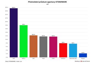 Další rána pro ANO. Průzkum hnutí předpovídá 27,5 procenta - Novinky