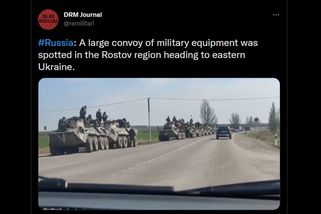 Dlouhá ruská kolona míří na Donbas, ukazují snímky. Ofenzíva podle Kyjeva začíná - Novinky