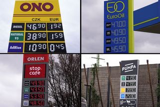 FOTO: U Babiše, ve státním, u soukromníka. Jaké jsou ceny u jednotlivých čerpacích stanic - Novinky