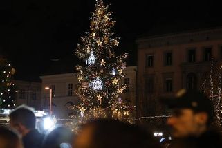 VIDEO: Vánoční strom na náměstí Svobody rozzářily tisíce světýlek. Podívejte se