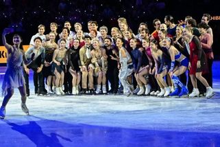 OBRAZEM: Mistrovství světa v krasobruslení v Praze zakončila exhibice, Malinin skočil čtverný axel