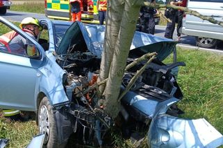 Senior v Klatovech vyjel ze silnice a čelně narazil do stromu - Novinky