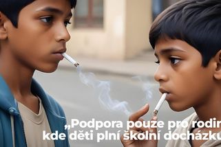 Romské děti s cigaretou. Za obrázek od umělé inteligence se SPD dočkala dalšího trestního oznámení - Novinky