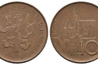 Vzácná desetikoruna má hodnotu až 200 tisíc. Zkontrolujte si mince a bankovky