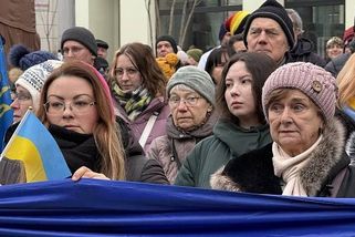 Sláva Ukrajině, skandovali Brňané na náměstí Svobody. Promluvil i prezident