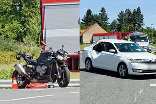 Motorkář v Kostelci nad Černými lesy zemřel při srážce s autem - Novinky