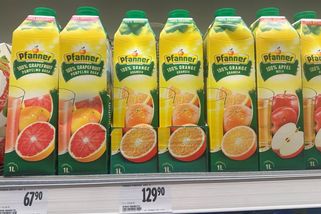 Albert prodává litr džusu za lidových 130 korun. U sousedů je skoro o polovinu levnější - Novinky