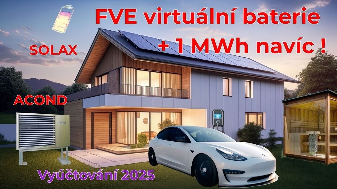 STOP! Roční vyúčtování FVE - fyzická i virtuální baterie : sauna, TČ, klima – a 1 MWh pro auto!