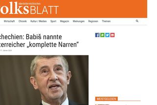 Ostuda. Rakouská média si všímají Babišovy urážky - Novinky