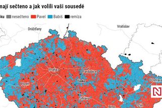Interaktivní mapa: Jak hlasovali vaši sousedé