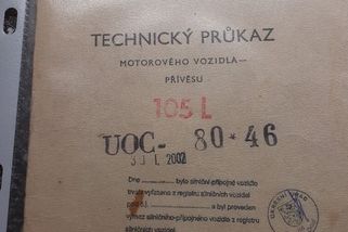 Někdo prodává technický průkaz Škody 105 za 10 tisíc korun. Je po autě, které patřilo nejslavnější české princezně - Garáž.cz