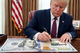 Trump na dolarech: Prezidentský podpis míří na bankovky