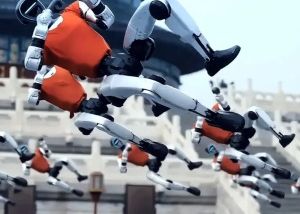 Unitree Kung Fu Boti předvedli bojové umění v Chrámu nebes