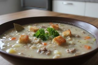 Bílá zabijačková polévka z jitrnic: Poctivý zimní recept, který zasytí