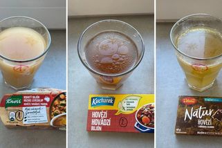 Nejhorší bujóny (TEST 2026): Chybí hluboká masová chuť, někdy soli málo, jindy zase příliš