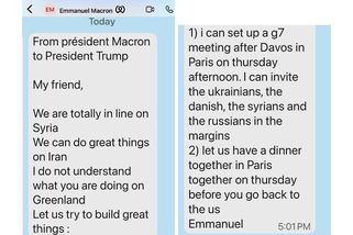 Nechápu, co děláte v Grónsku. Trump zveřejnil soukromou zprávu od Macrona - Novinky