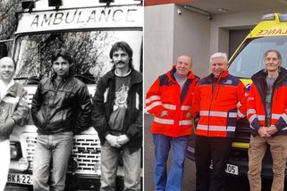 Srovnávací fotky řidičů sanitek z Boskovic po 30 letech sbírají stovky lajků - Novinky