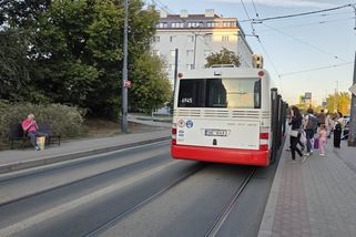 Za autobusy v zastávkách se často tvoří kolony. Řidiči je přitom mohou objet i na plné čáře