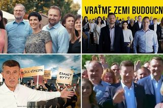 Volební spoty. Babiš nás bude bránit, Bartoš se zbaví pijavic - Novinky