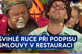 Silvestrovská Partička: Švihlé ruce při podpisu smlouvy v michelinské restauraci | Partička