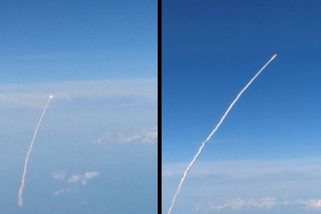 Cestující zachytila z letadla okamžik startu mise Artemis II