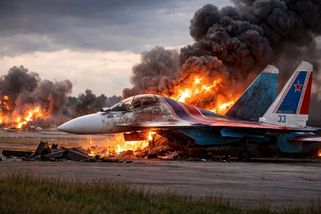 Ukrajinci ukázali záběry z útoků. Su-30SM i MiG-31 skončily v troskách