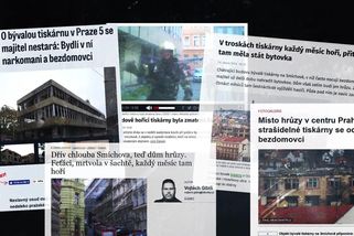 Tiskárna Smíchov. Dům hrůzy v centru Prahy, kde se bojí i narkomani | Černota