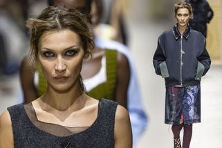 Bella Hadid jako stará mladá: Prada ji oblékla do nejhorších modelů