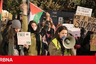 V Brně se protestovalo za Šárku, kterou zadržel Izrael. Zasahovala policie