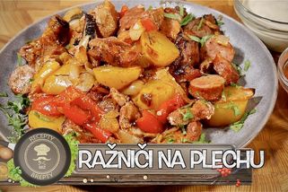 Ražniči na plechu, nenadělá neplechu! Vyzkoušejte snadný recept na vydatný oběd | Jednoduché vaření bez breptů