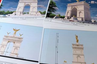FOTO: Návrh Trumpova vítězného oblouku, který má stát ve Washingtonu - Novinky