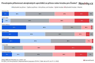 Exkluzivní průzkum: Pouze čtvrtina Čechů vidí v ukrajinských uprchlících přínos - Novinky