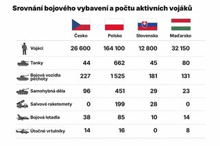 Velké srovnání. Polsko vojensky vyčnívá, zbytek V4 brzdí politika i slabší připravenost - Novinky
